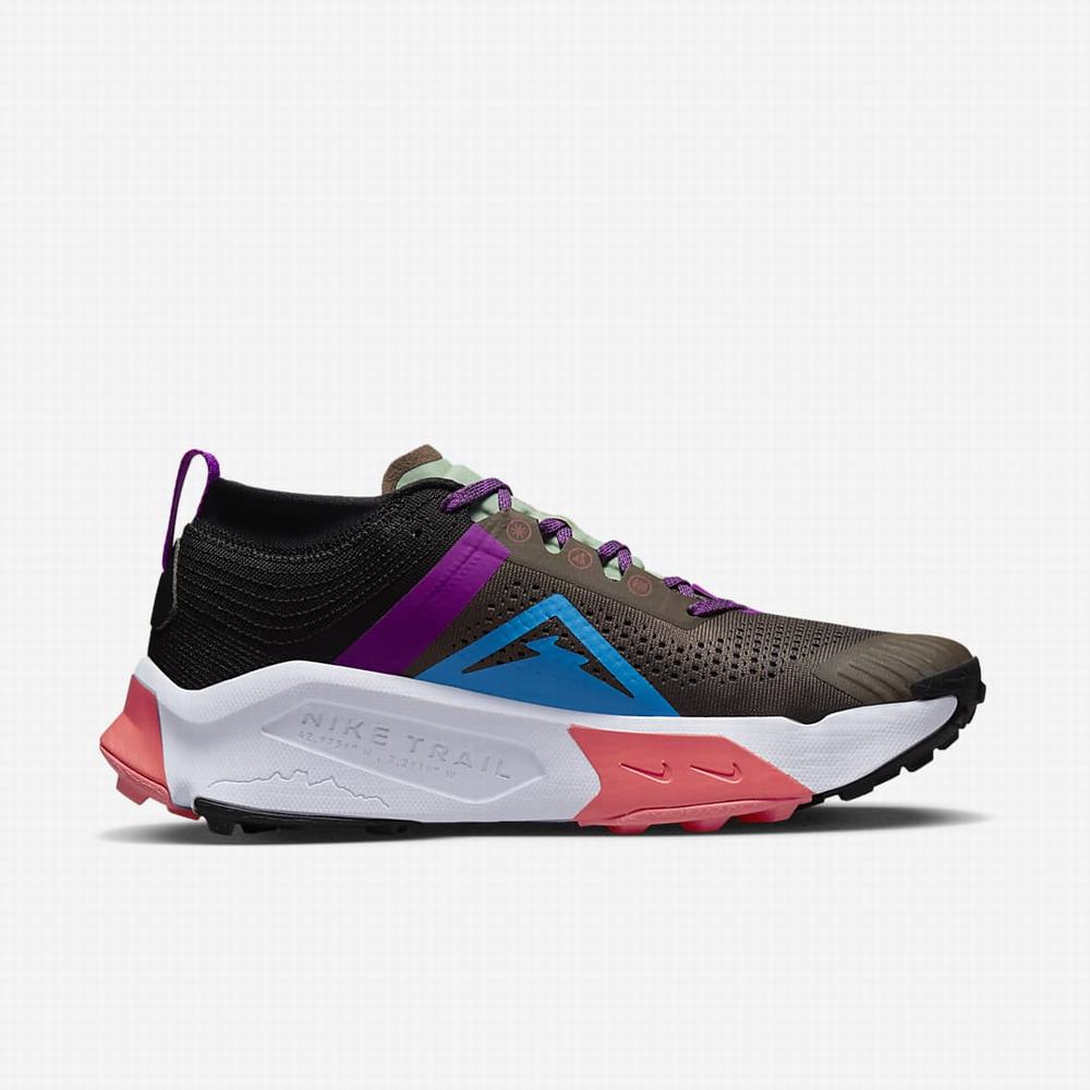 Nike ZoomX Zegama Férfi Futócipő Szürke Fekete Lila Kék | NI3096-Q26