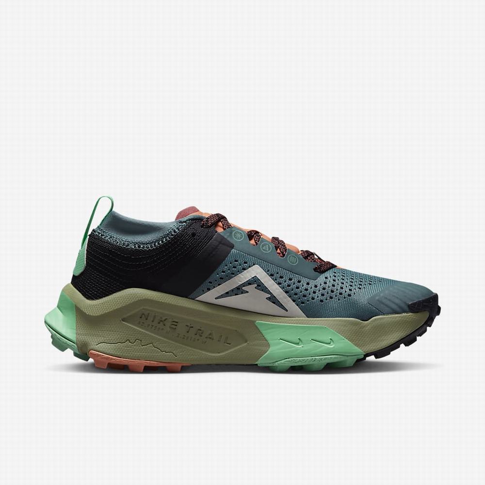Nike ZoomX Zegama Női Futócipő Fekete Zöld | NI4926-Z03