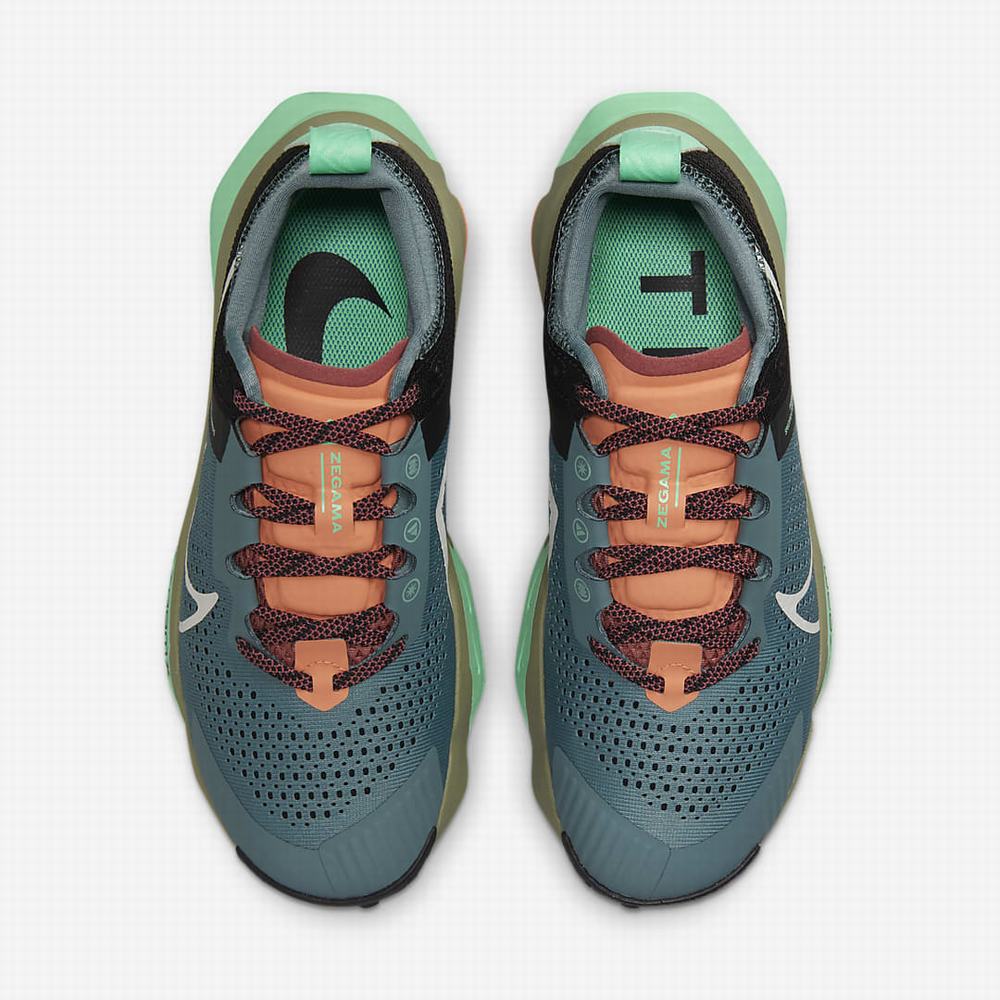 Nike ZoomX Zegama Női Futócipő Fekete Zöld | NI4926-Z03