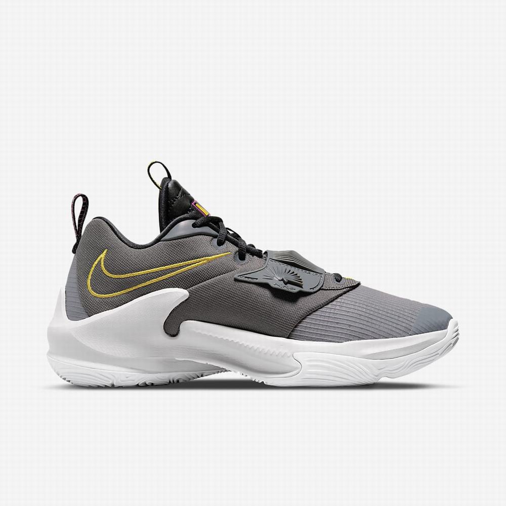 Nike Zoom Freak 3 Férfi Kosárlabda Cipő Szürke Szürke Fekete | NI4508-V35