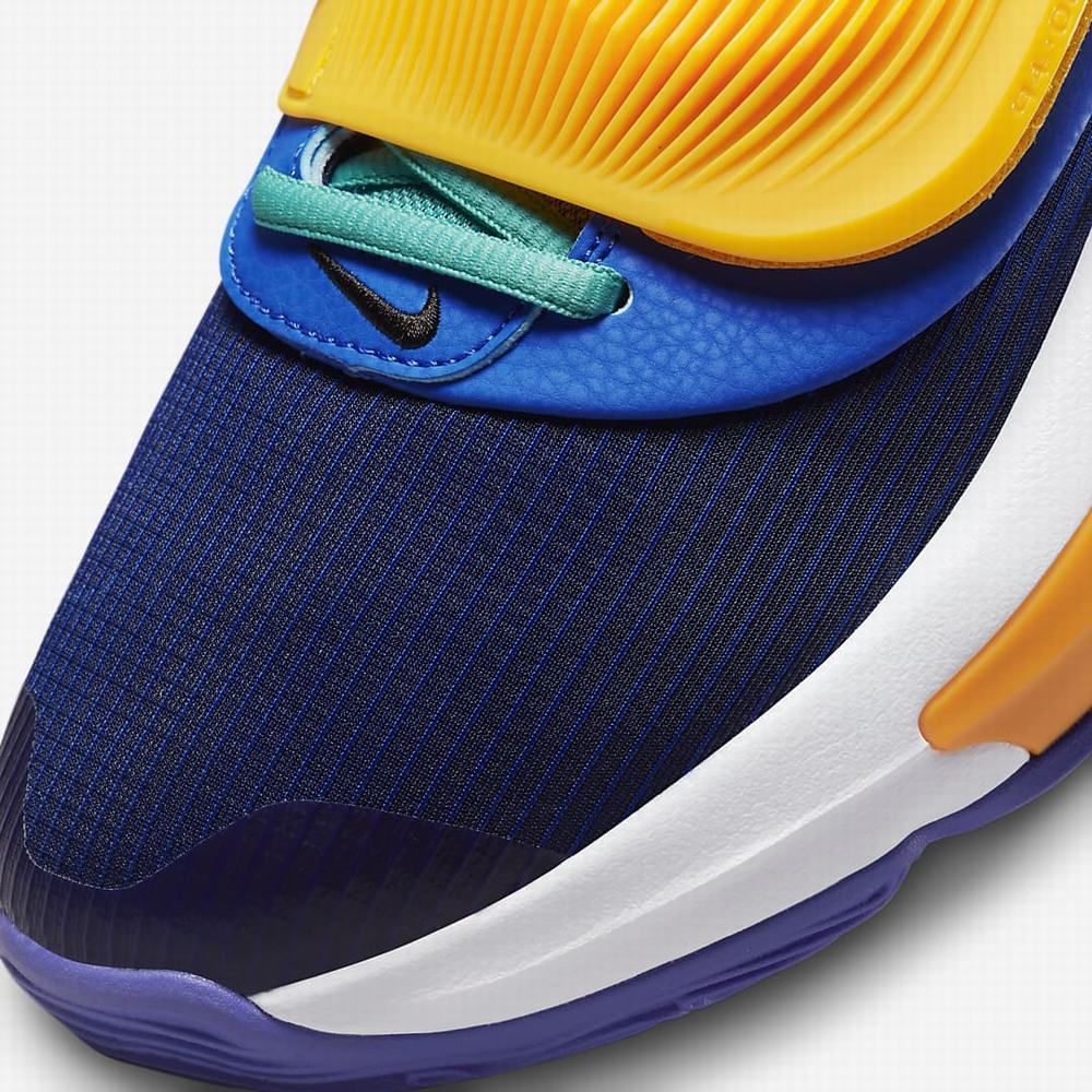 Nike Zoom Freak 3 Férfi Kosárlabda Cipő Világos Piros Arany Világoskék Türkiz Sötétkék | NI8241-C54