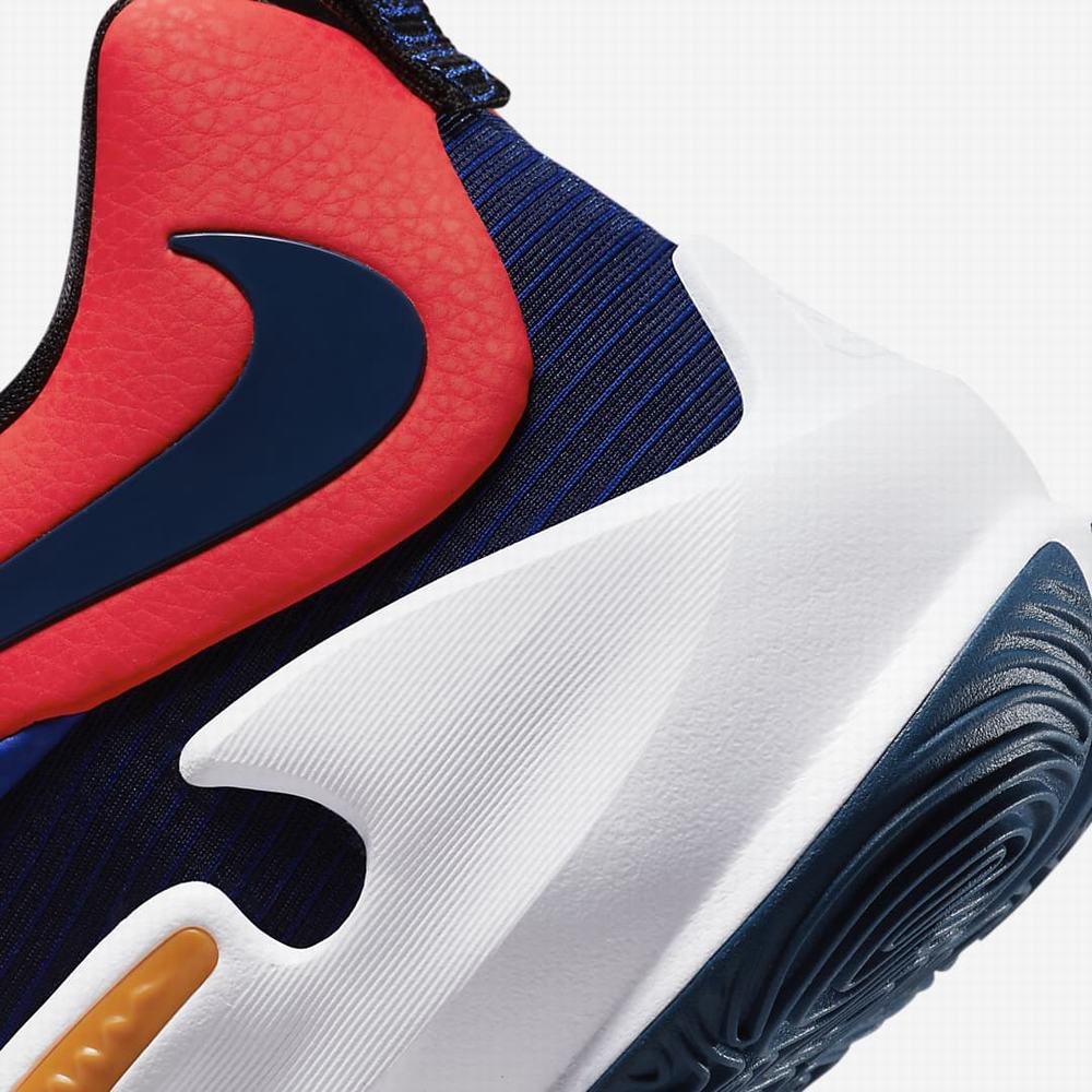 Nike Zoom Freak 3 Férfi Kosárlabda Cipő Világos Piros Arany Világoskék Türkiz Sötétkék | NI8241-C54