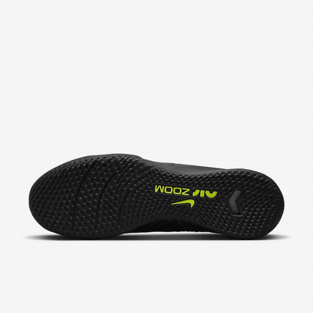 Nike Zoom Mercurial Superfly 9 Academy IC Férfi Focicipő Fekete Fehér Sötétszürke | NI3248-P17