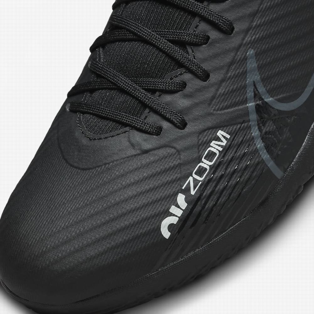 Nike Zoom Mercurial Superfly 9 Academy IC Férfi Focicipő Fekete Fehér Sötétszürke | NI3248-P17