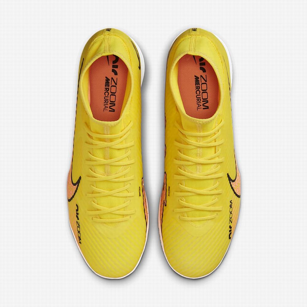 Nike Zoom Mercurial Superfly 9 Academy IC Női Focicipő Sárga Narancssárga | NI5260-F85