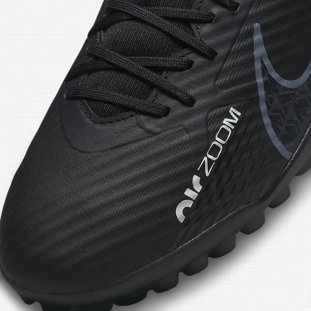 Nike Zoom Mercurial Superfly 9 Academy TF Turf Női Focicipő Fekete Fehér Sötétszürke | NI9806-C85