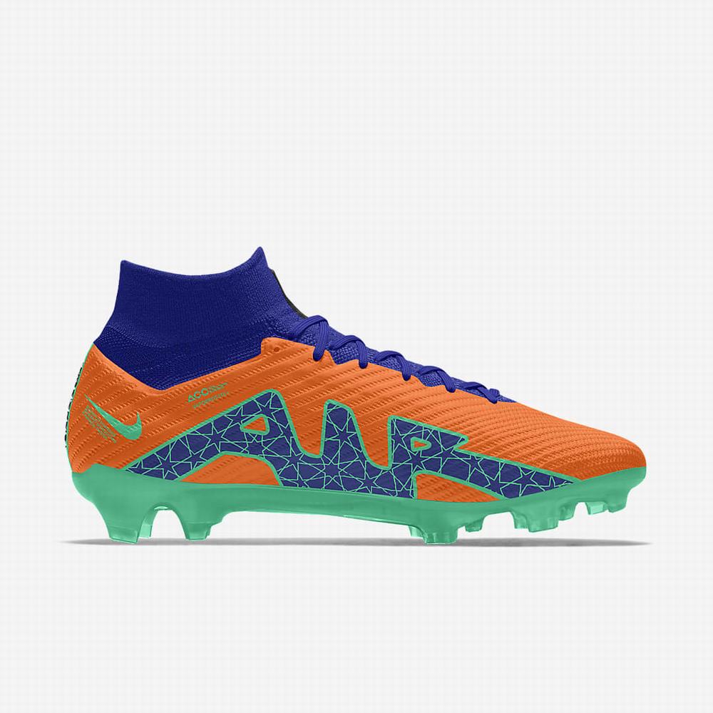 Nike Zoom Mercurial Superfly 9 Elite FG By You Firm-Ground Férfi Focicipő Színes | NI7648-A95