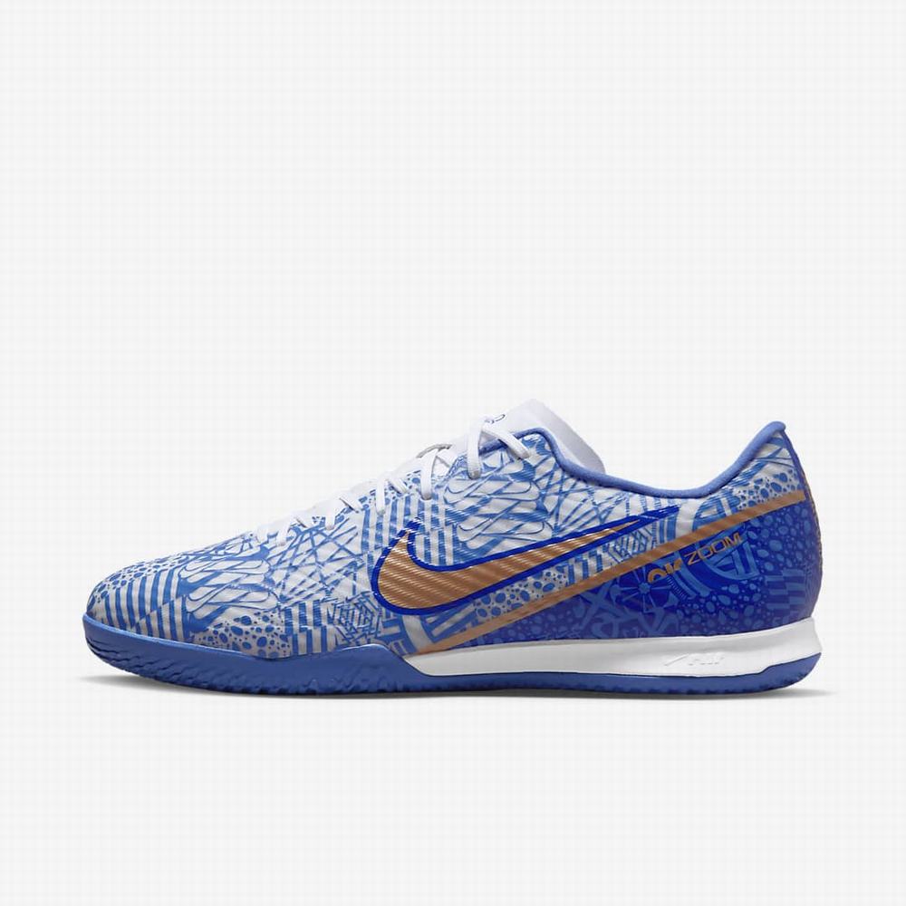 Nike Zoom Mercurial Vapor 15 Academy CR7 IC Női Focicipő Fehér Kék Metal Réz | NI2937-M51