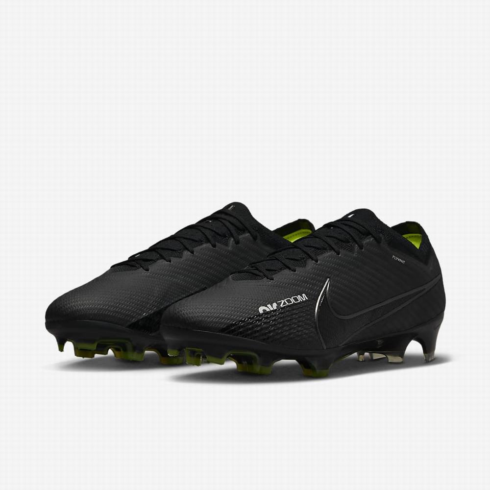 Nike Zoom Mercurial Vapor 15 Elite FG Firm Ground Női Focicipő Fekete Fehér Sötétszürke | NI6945-H39