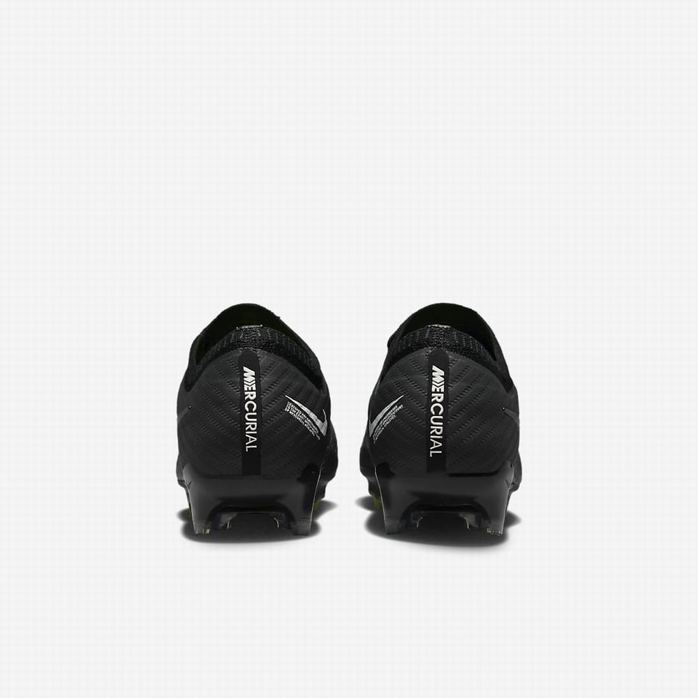 Nike Zoom Mercurial Vapor 15 Elite FG Firm Ground Női Focicipő Fekete Fehér Sötétszürke | NI6945-H39