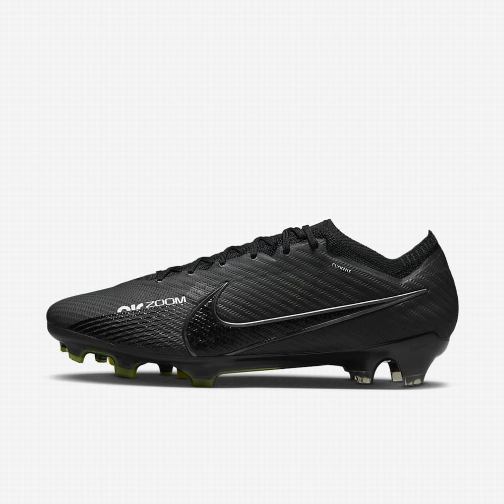 Nike Zoom Mercurial Vapor 15 Elite FG Firm Ground Női Focicipő Fekete Fehér Sötétszürke | NI6945-H39