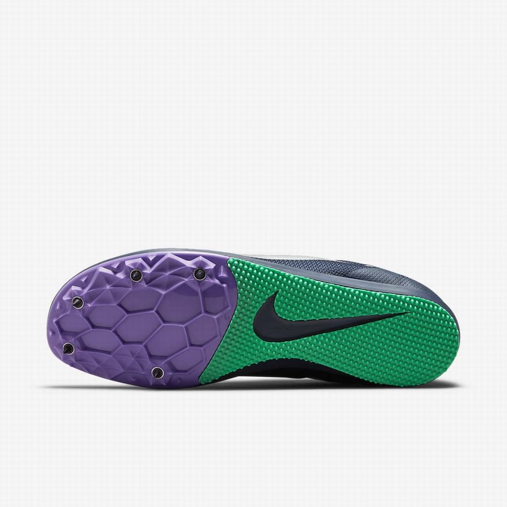 Nike Zoom Rival D 10 Női Szöges Cipő Obszidián Türkiz Metal Titán | NI5687-D12