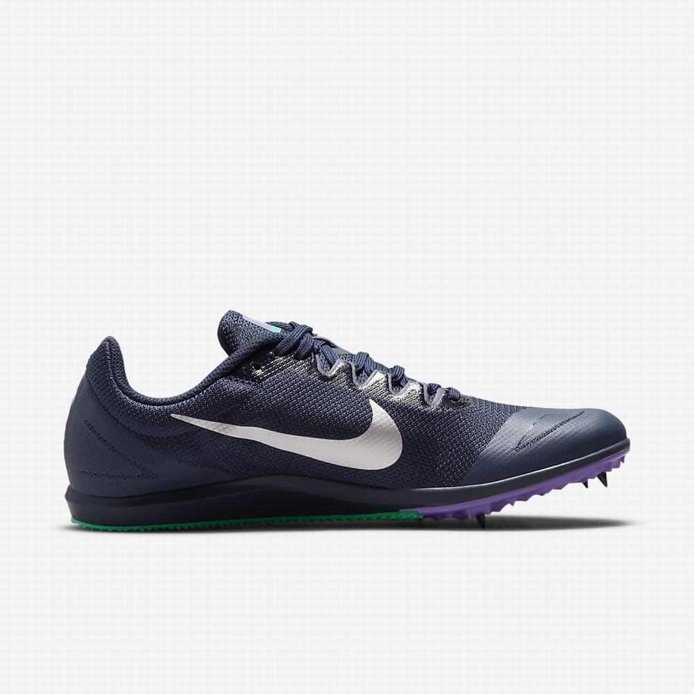 Nike Zoom Rival D 10 Női Szöges Cipő Obszidián Türkiz Metal Titán | NI5687-D12