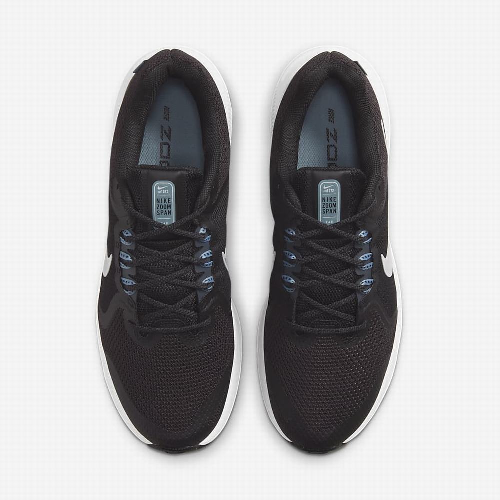 Nike Zoom Span 4 Férfi Futócipő Fekete Metal Szürke Szürke Metal Titán | NI1620-C87