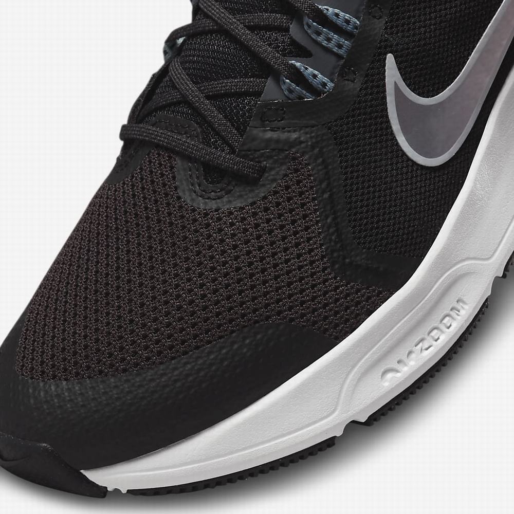 Nike Zoom Span 4 Férfi Futócipő Fekete Metal Szürke Szürke Metal Titán | NI1620-C87