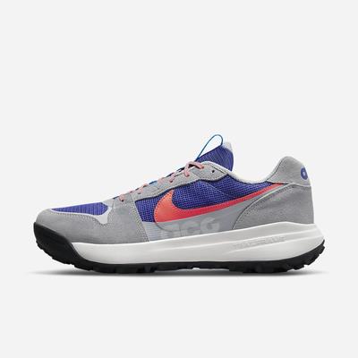 Nike ACG Lowcate Férfi Utcai Cipő Szürke Sötétkék Világos Piros | NI9372-Y10