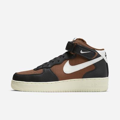 Nike Air Force 1 Mid '07 LX Férfi Utcai Cipő Fekete Narancssárga | NI3980-C85