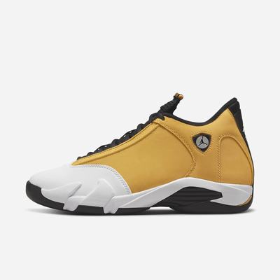 Nike Air Jordan 14 Retro Férfi Utcai Cipő Sárga Fehér Fekete | NI4951-T14