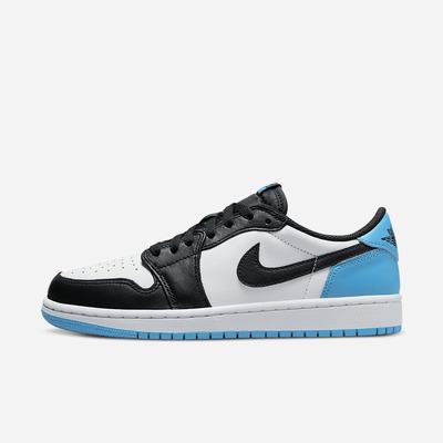 Nike Air Jordan 1 Low OG Női Utcai Cipő Fehér Fekete Sötétkék | NI7658-G78