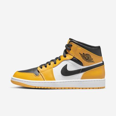 Nike Air Jordan 1 Mid Férfi Jordan Cipő Fehér Fekete | NI0596-L30