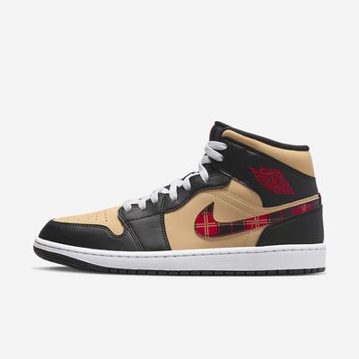 Nike Air Jordan 1 Mid SE Férfi Utcai Cipő Fekete Piros Színes | NI4863-Q39