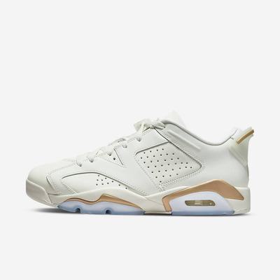 Nike Air Jordan 6 Retro Low Férfi Jordan Cipő Fehér Metal Arany | NI5690-Q93