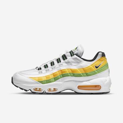Nike Air Max 95 Essential Férfi Utcai Cipő Fehér Zöld Sárga Fekete | NI6429-R60