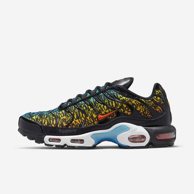 Nike Air Max Plus Férfi Utcai Cipő Fekete Kék Sárga Narancssárga | NI2547-E63