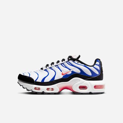 Nike Air Max Plus Gyerek Utcai Cipő Fehér Királykék Fekete Világos Piros | NI1960-B96