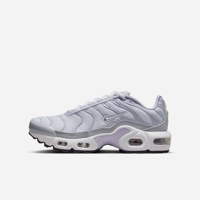 Nike Air Max Plus Gyerek Utcai Cipő Fehér Platina Lila Metal Titán | NI6819-X71