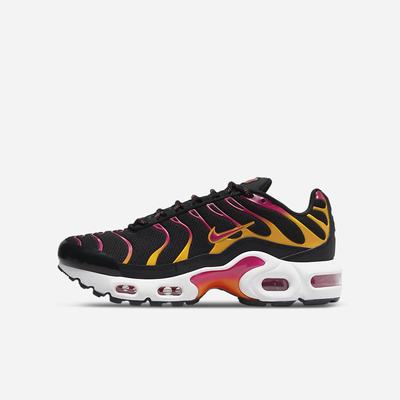 Nike Air Max Plus Gyerek Utcai Cipő Fekete Fehér Rózsaszín | NI3561-N82