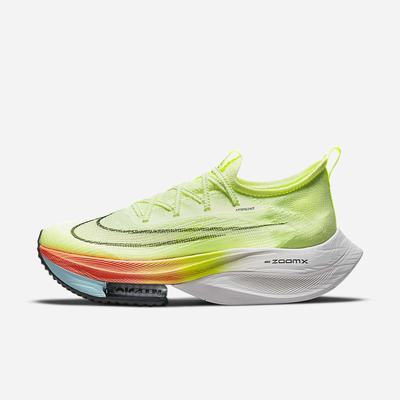 Nike Air Zoom Alphafly NEXT% Flyknit Férfi Futócipő Zöld Narancssárga Türkiz Fekete | NI3298-K87