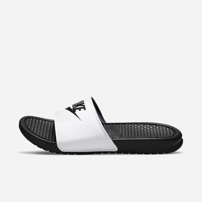 Nike Benassi JDI Férfi Papucs Fehér Fekete | NI4981-Z53
