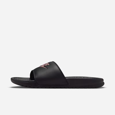Nike Benassi JDI Női Papucs Fekete Rózsaszín Arany | NI4137-M40
