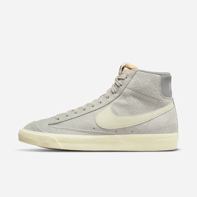 Nike Blazer Mid '77 Premium Férfi Utcai Cipő Világos Szürke Szürke Narancssárga | NI6925-A26