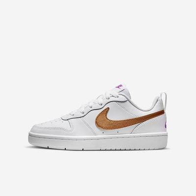 Nike Court Borough Low 2 SE Gyerek Utcai Cipő Fehér Szürke | NI9560-U47