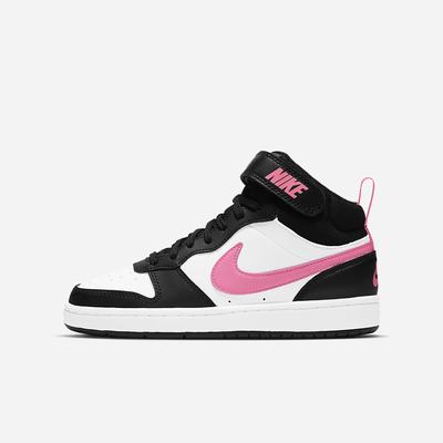 Nike Court Borough Mid 2 Gyerek Utcai Cipő Fekete Fehér Narancssárga | NI7483-Q02
