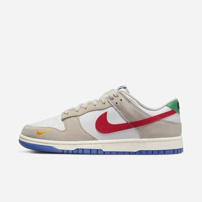 Nike Dunk Low Férfi Utcai Cipő Világos Szürke Fehér Királykék Piros | NI0546-B78