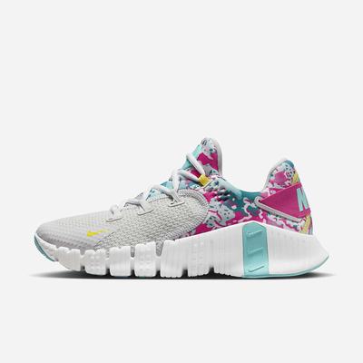Nike Free Metcon 4 Női Edzőcipő Szürke Türkiz Fehér Sárga | NI8096-P43
