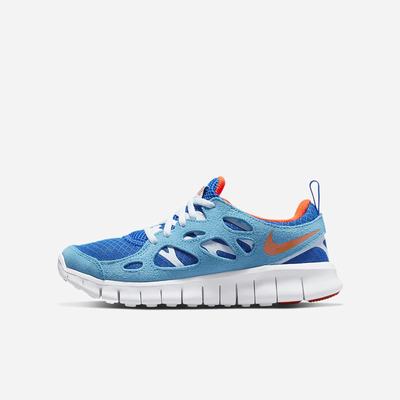 Nike Free Run 2 Gyerek Futócipő Kék Királykék Fehér Narancssárga | NI0283-C91