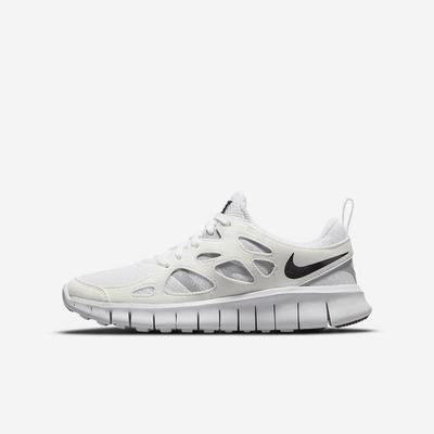 Nike Free Run 2 Gyerek Utcai Cipő Fehér Szürke Fekete | NI3560-G29
