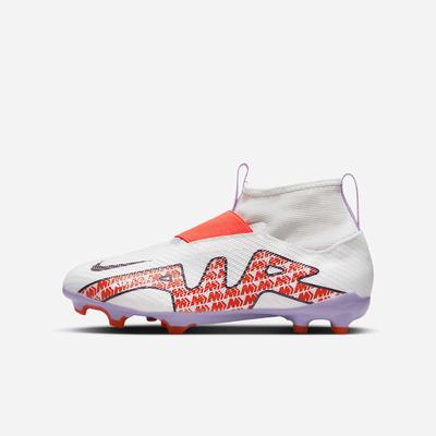 Nike Jr. Zoom Mercurial Superfly 9 Pro FG Firm-Ground Gyerek Focicipő Fehér Világos Piros | NI7516-M30