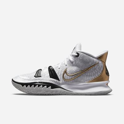 Nike Kyrie 7 Női Kosárlabda Cipő Fehér Fekete Szürke Metal Arany | NI1987-Y31