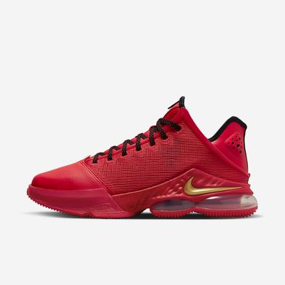 Nike LeBron 19 Low Női Kosárlabda Cipő Világos Piros Fekete Fehér | NI9648-M68