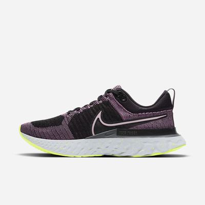 Nike React Infinity Run Flyknit 2 Női Futócipő Lila Fekete Rózsaszín | NI2984-Y62