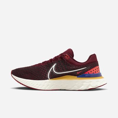 Nike React Infinity Run Flyknit 3 Férfi Futócipő Sötétarany Világos Piros Fehér | NI4607-F52