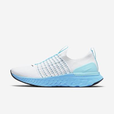 Nike React Phantom Run Flyknit 2 Férfi Futócipő Fehér Kék Fekete | NI3612-Z47