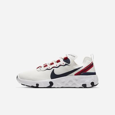 Nike Renew Element 55 Gyerek Utcai Cipő Fehér Piros Platina Obszidián | NI8632-K28