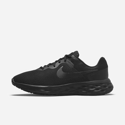 Nike Revolution 6 (Extra Wide) Férfi Futócipő Fekete Sötétszürke Fekete | NI6708-V91