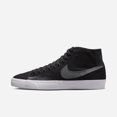 Nike SB Blazer Court Mid Premium Férfi Deszkás Cipő Fekete Sötétszürke | NI6714-J81